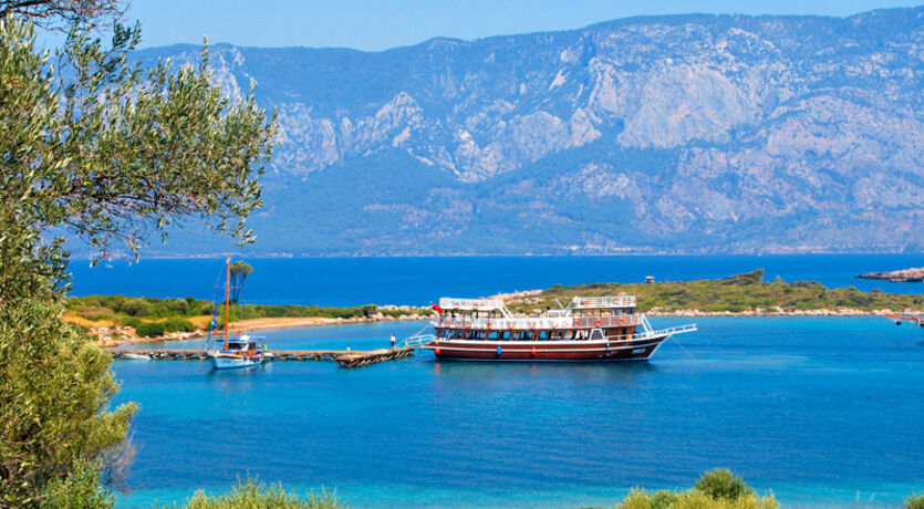 Akyaka'dan tekne turu .. Sedir Adası ve Kleopatra Plajı